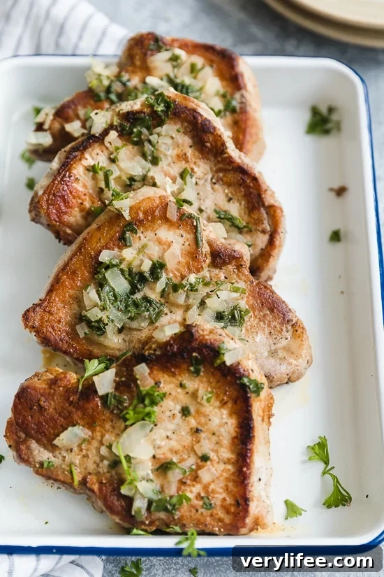 Pan Seared Pork Chops with Dijon Herb Sauce 2 These Pork Chops with Dijon Herb Sauce are delicious!! One of the best ways to prepare pork chops in my opinion. So juicy and full of flavor!