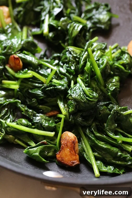 Sauteed Baby Spinach with Garlic and Olive Oil Recipe 3 Wilted Baby Spinach with Garlic and Oil
