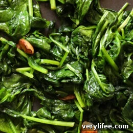 Sauteed Baby Spinach with Garlic and Olive Oil Recipe 5 Wilted Baby Spinach with Garlic and Oil is my favorite way to prepare this easy side dish.