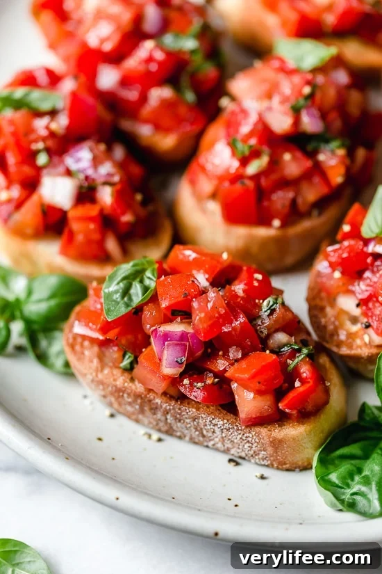 Classic Tomato Basil Bruschetta Recipe 8 Bruschetta with Tomato and Basil