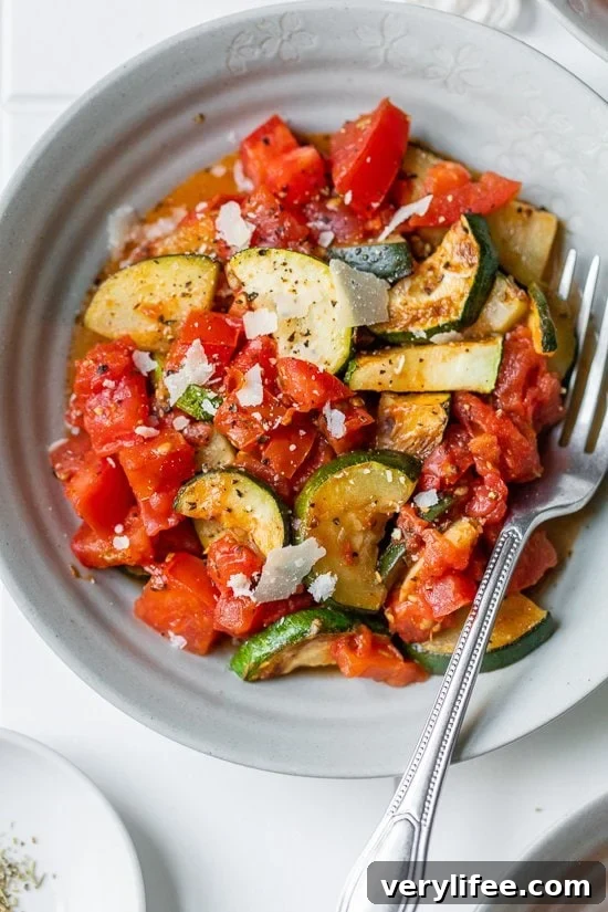 Sautéed Zucchini with Plum Tomatoes