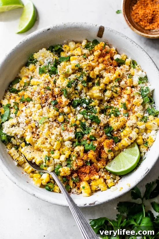 Grilled Corn Salad with Cotija