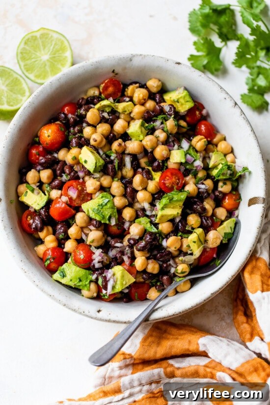 Bean and avocado salad