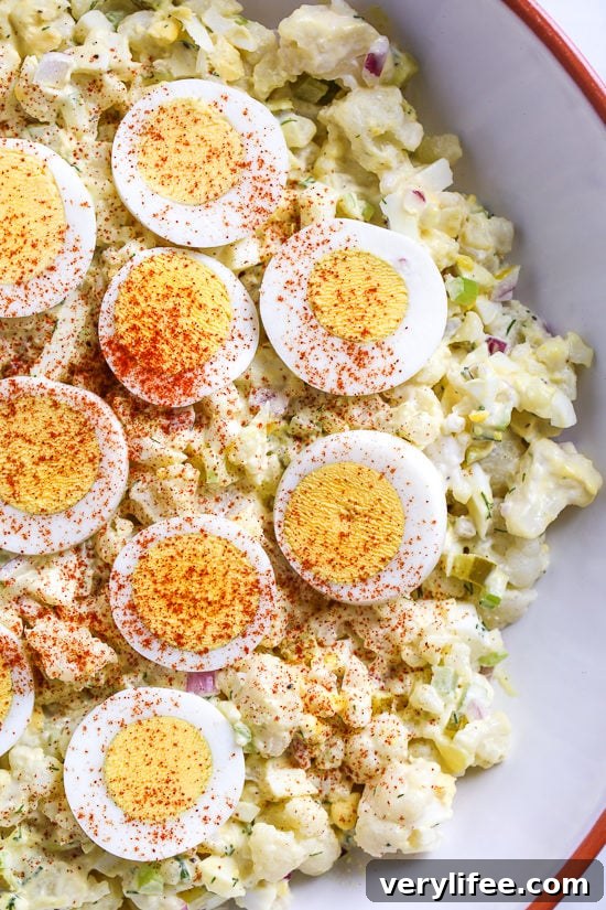 Low-carb faux potato salad