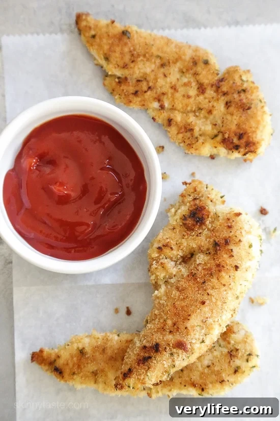 These juicy, flavorful chicken tenders are marinated in pickle juice then breaded and baked in the oven.