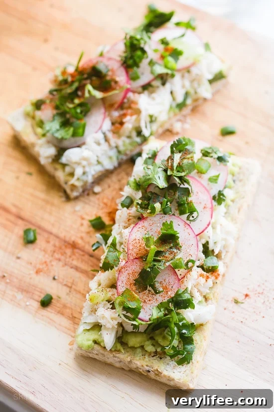 Miami Avocado and Crab Toast Recipe 2 avocado crab toast