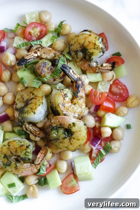 Shrimp and Chickpea Salad with North African Spices 3 North African Spiced Grilled Shrimp and Chickpea Salad