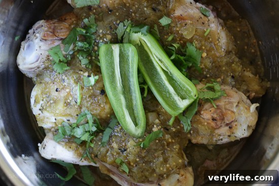 Easy Braised Chicken Drumsticks in Tomatillo Sauce – An easy Mexican-inspired chicken dish made with just a few ingredients!