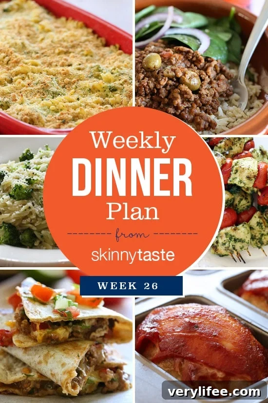 A healthy week of dinners planned out to make life easy!