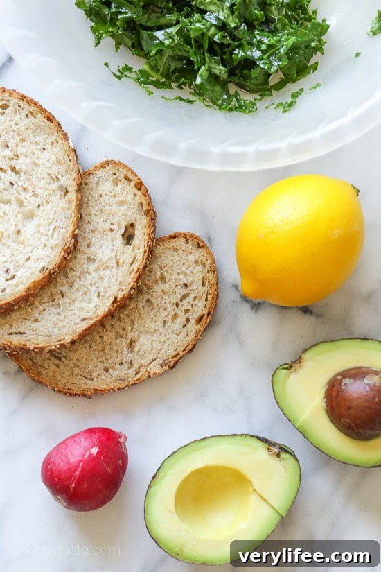 Avocado toast ingredients