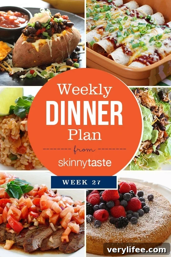 Skinnytaste Week 27 Dinner Plan and Recipes 2 A healthy week of dinners planned out to make life easy!