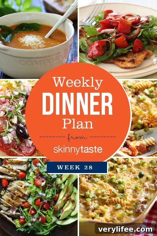Skinnytaste Week 28 Meal Plan: Dinner Menu and Recipes 2 A healthy week of Skinnytaste Dinners.