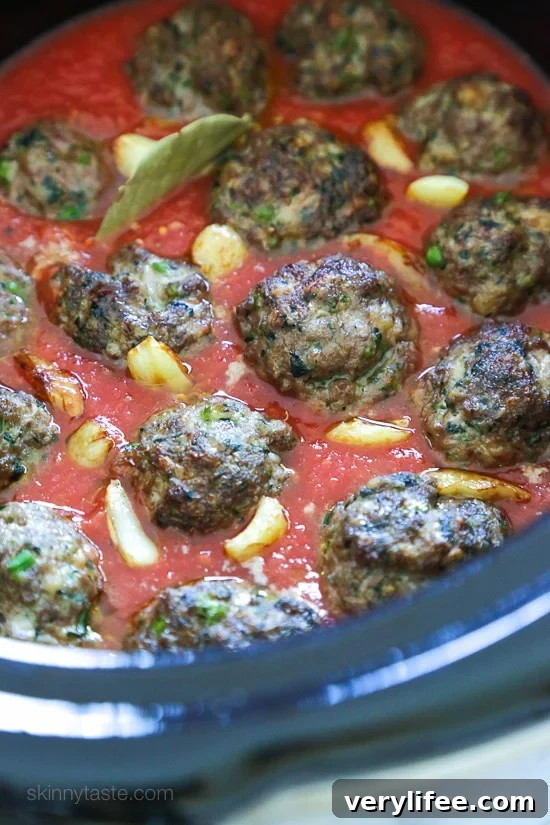 Slow Cooker Italian Beef Meatballs with Broccoli Rabe 3 Slow Cooker Broccoli Rabe Meatballs-6