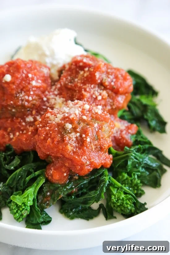 Slow Cooker Italian Beef Meatballs with Broccoli Rabe 4 Slow Cooker Broccoli Rabe Meatballs-4