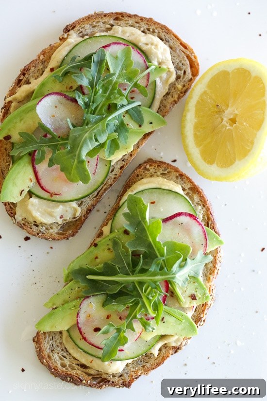 Hummus Avocado Toast