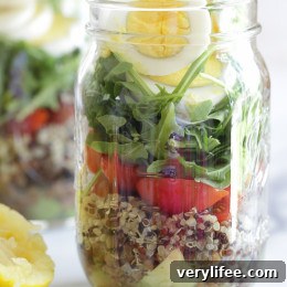 Egg and Quinoa Salad Jars