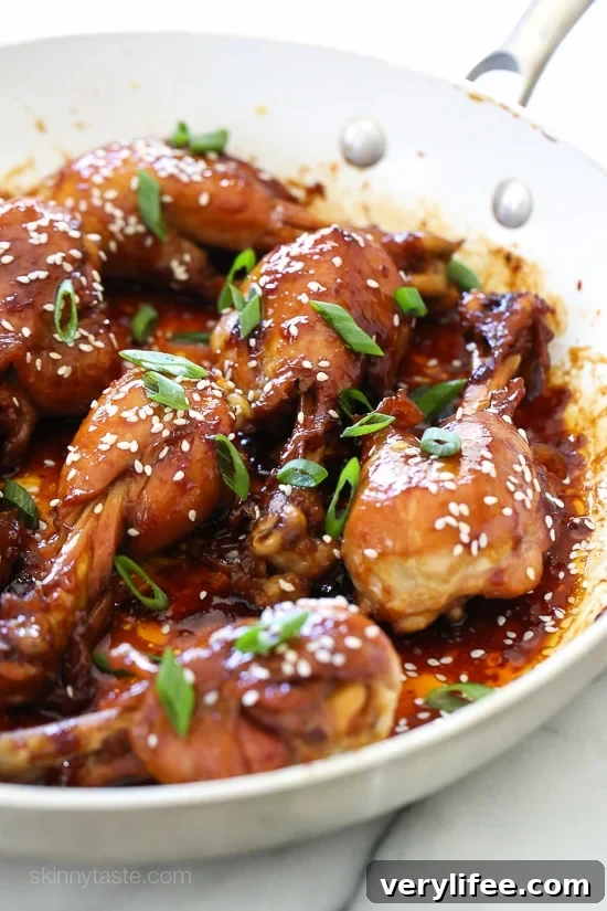 Honey Teriyaki Drumsticks - skinless chicken drumsticks glazed in honey teriyaki sauce