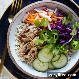 Slow-Cooker Banh Mi Bowl Recipe with Pickled Vegetables 4 Slow Cooker Pork Banh Mi Bowl