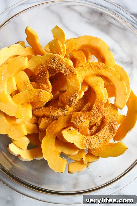 Roasted Delicata Squash with Turmeric Recipe 4 Finished roasted delicata squash with turmeric garnished with cilantro.
