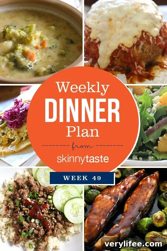 Skinnytaste Dinner Plan (Week 49)
