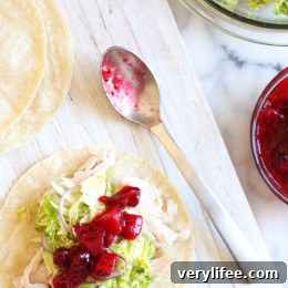 Leftover Thanksgiving turkey is transformed into quick and easy tacos! Just a few ingredients and less than 15 minutes, this is great for a quick lunch or dinner.