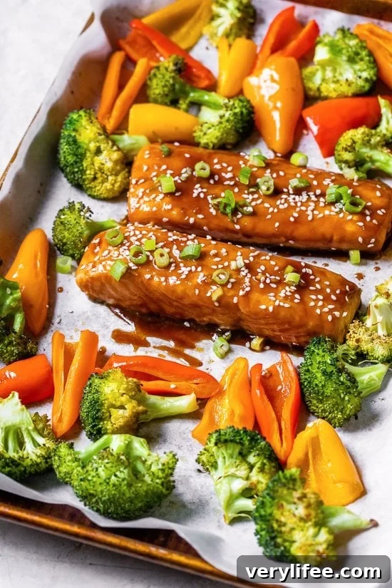 Sheet Pan Teriyaki Salmon with Roasted Vegetables 3 Sheet Pan Teriyaki Salmon