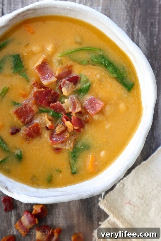 Bacon makes everything better (in my opinion), especially in this hearty white bean soup. It's delicious, inexpensive, and easy to make and leftovers are even better the next day. I made this in my Instant Pot (doesn't get quicker than that!), but I've also included slow cooker and stove top directions as well.