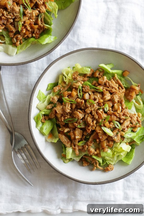 Asian Lettuce Wrap Chicken Chopped Salad