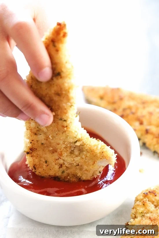 These juicy, flavorful chicken tenders are marinated in pickle juice then breaded and baked in the oven.