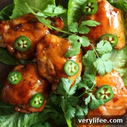 Sticky Tamarind Chicken Lettuce Wraps Recipe 3 Sticky tamarind chicken on a plate