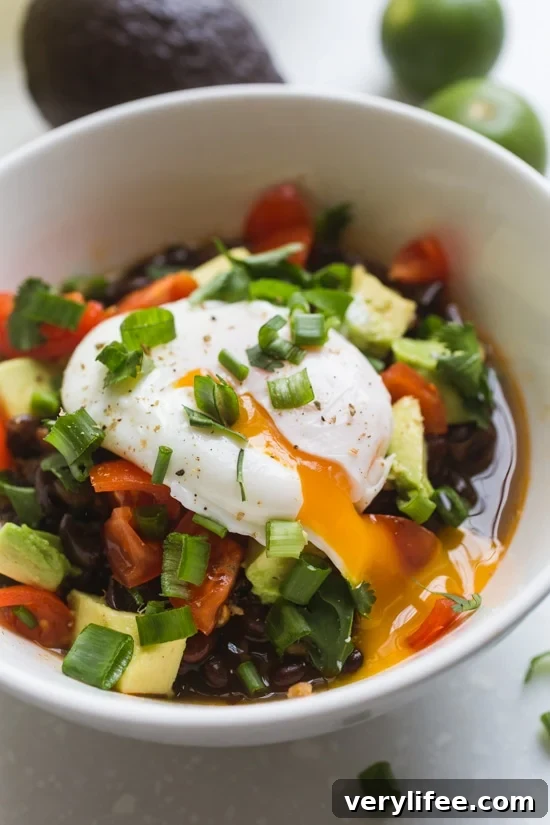 Instant Pot Black Beans Recipe: Tender, Flavorful in 1 Hour 3 Instant pot black beans served with a poached egg and veggies