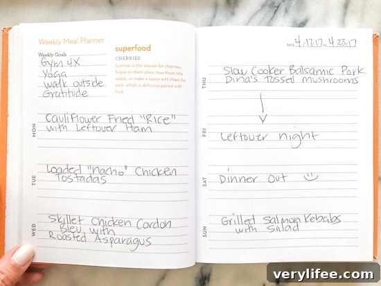 Meal planner page