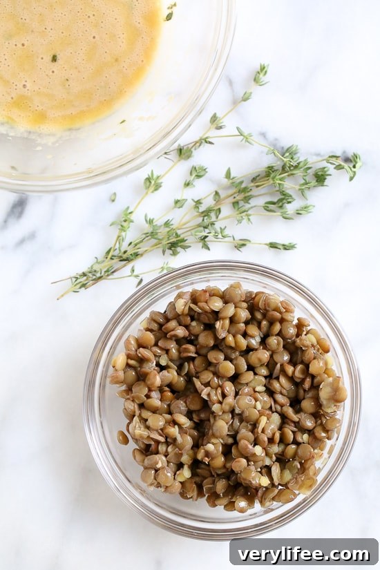Asparagus and Green Lentils with Poached Egg