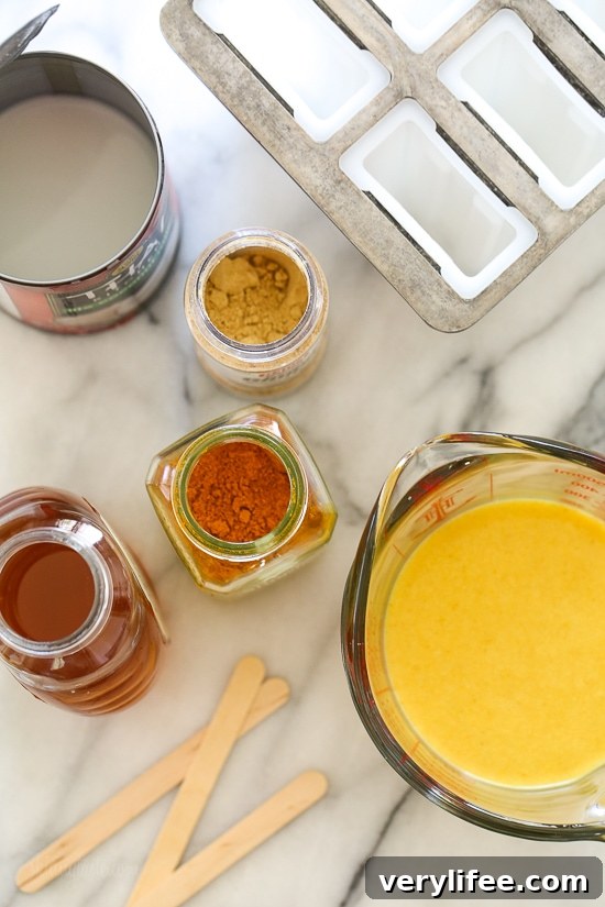 Turmeric Golden Milk Popsicles
