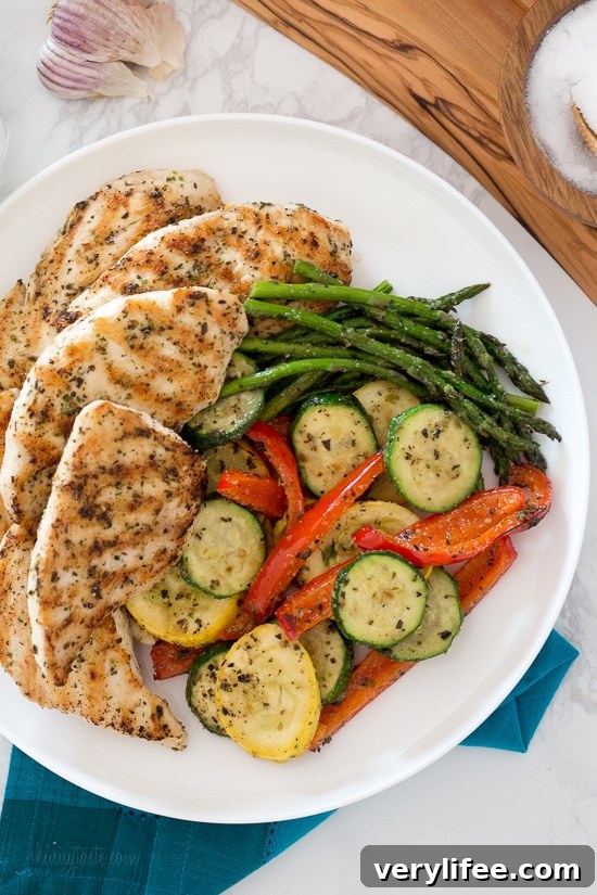 Garlic and Herb Grilled Chicken and Veggies - simple weeknight grilling