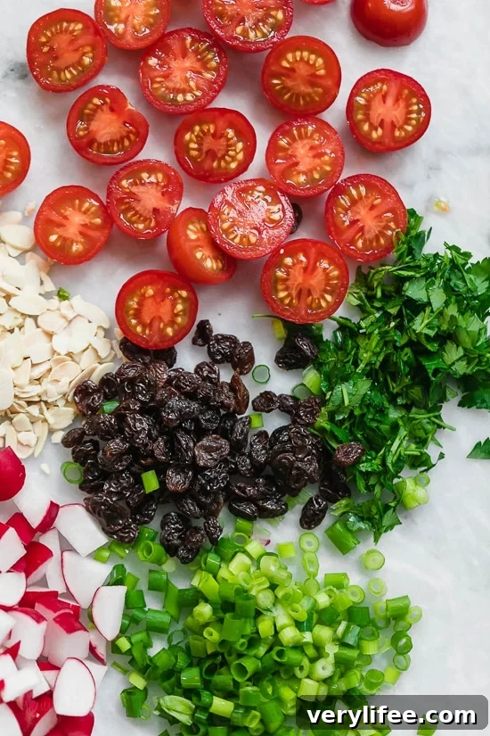 Houston-Style Couscous Salad Recipe 3 This EASY and fresh couscous is so easy and tasty, and it goes with just about everything. You can serve it with fish, chicken, beef, lamb, or pork, or you can serve it as a meat-free and light main dish.
