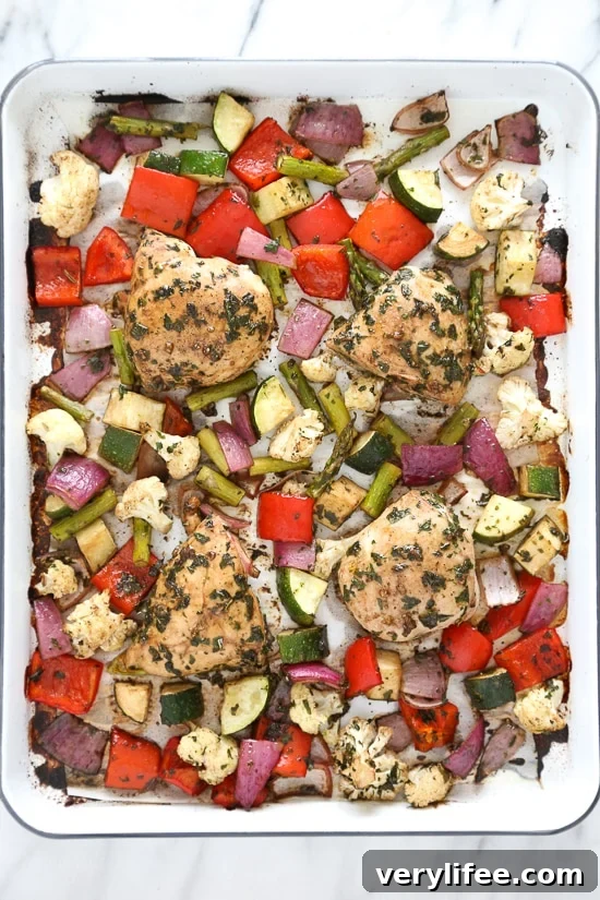am I the only one obsessed with sheet-pan dinners? I mean, what’s easier than tossing everything with balsamic and herbs and throwing it in the oven for 20 minutes!