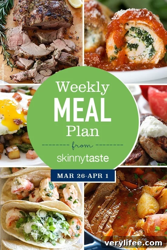 A free 7-day flexible meal plan including breakfast, lunch and dinner and a shopping list. All recipes include calories and Weight Watchers Freestyle Smart Points.