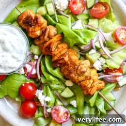 Spiced Chicken Shawarma Kebab Salad Recipe 7 Prepared chicken shawarma kebabs ready to serve.