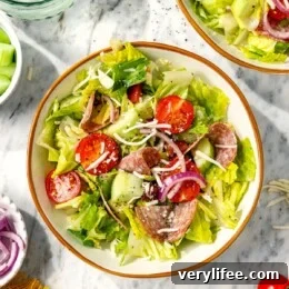 Two bowls of Italian chopped salad.