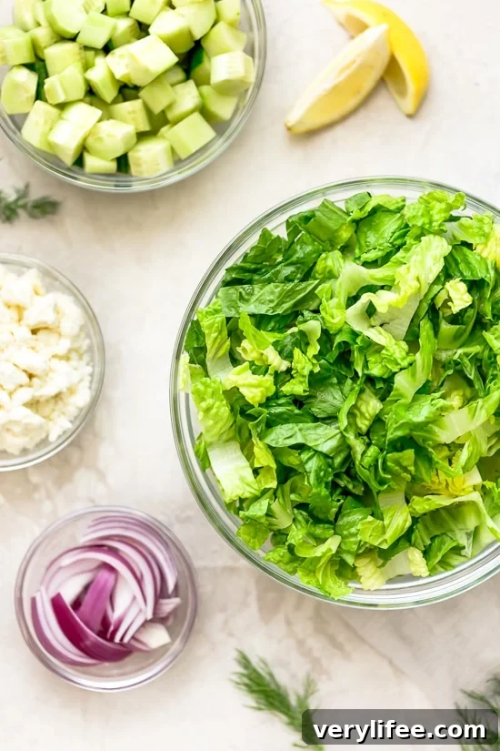 Mediterranean Chopped Salad with Feta 5 Bowl of chopped salad