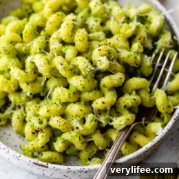 Pasta with creamy zucchini sauce