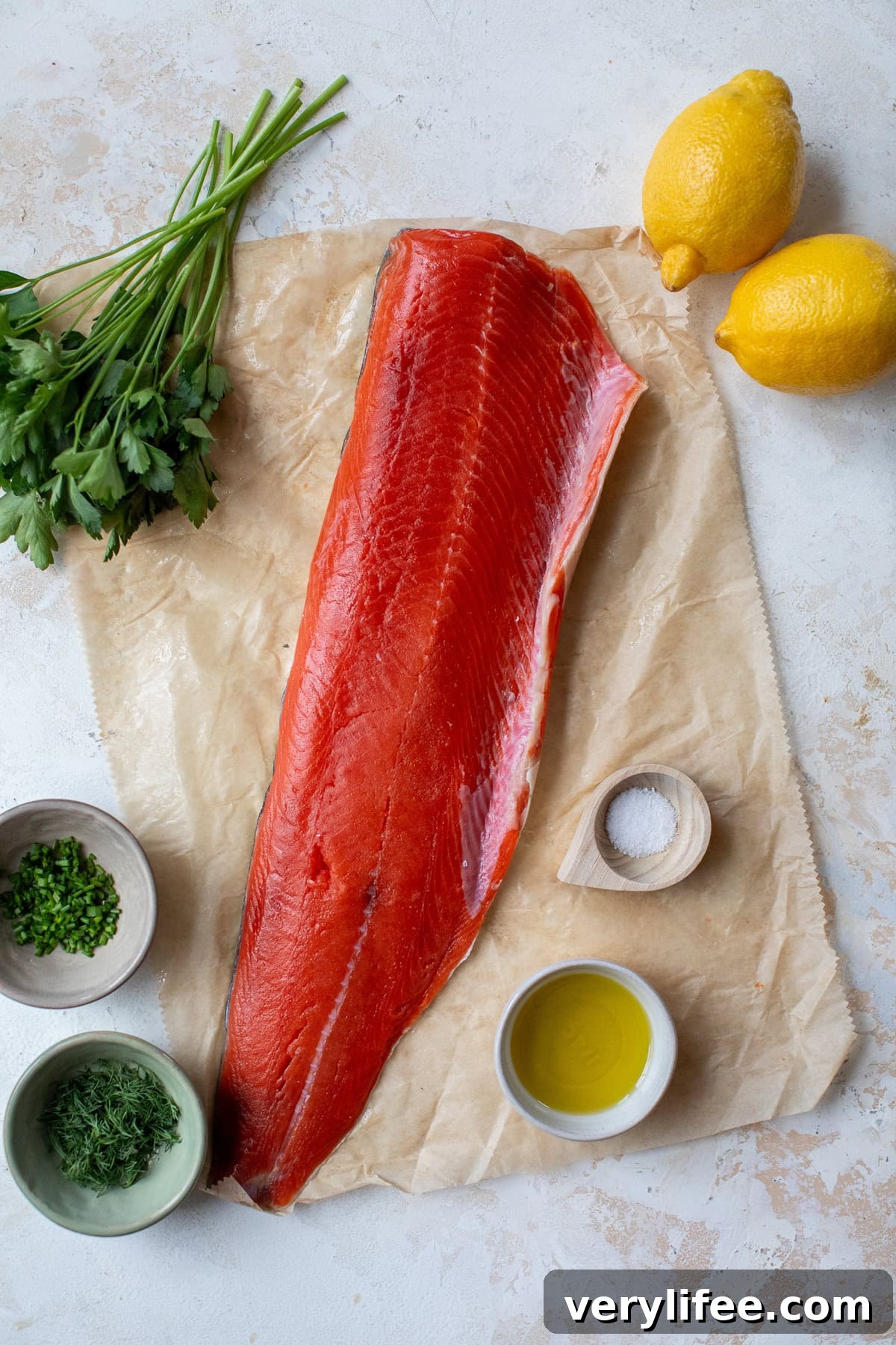 Lemon Garlic Oven-Baked Salmon Recipe 5 Whole Baked Salmon ingredients