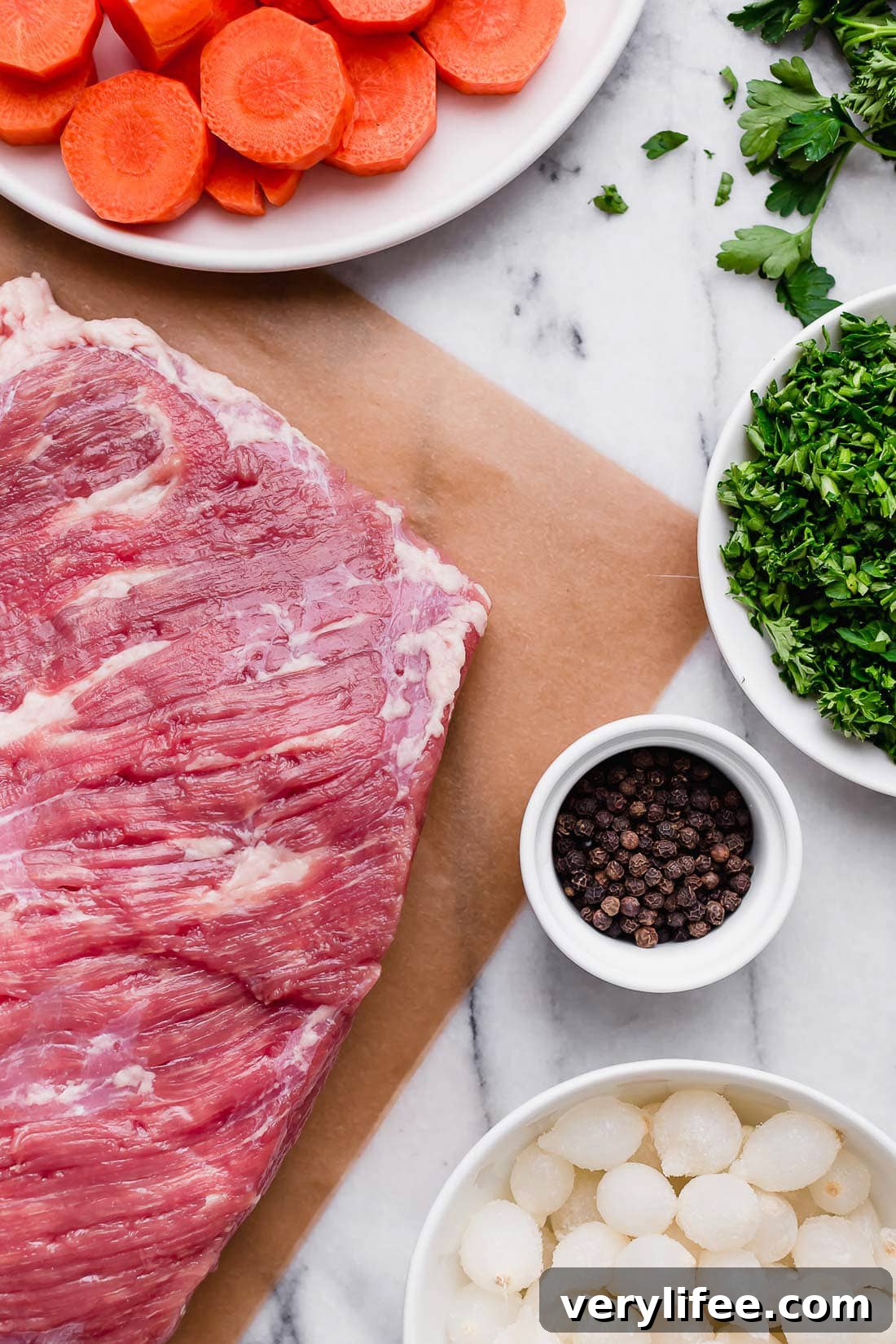 Corned beef and cabbage ingredients