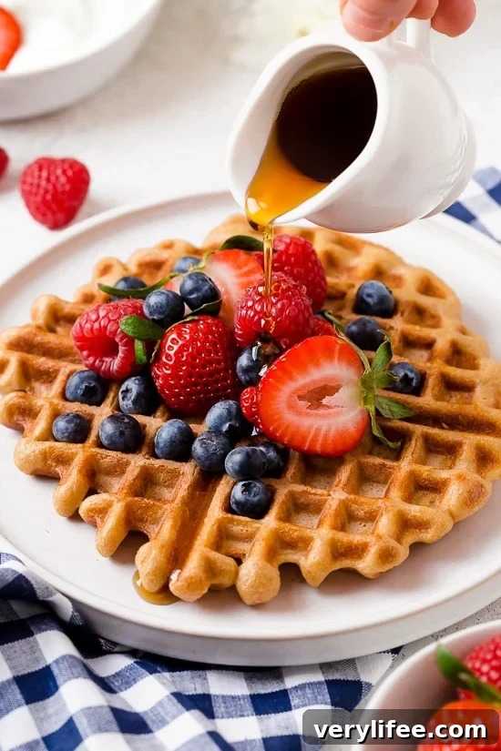 Whip up these protein-packed Yogurt Waffles for breakfast and freeze the rest for easy meal prep!