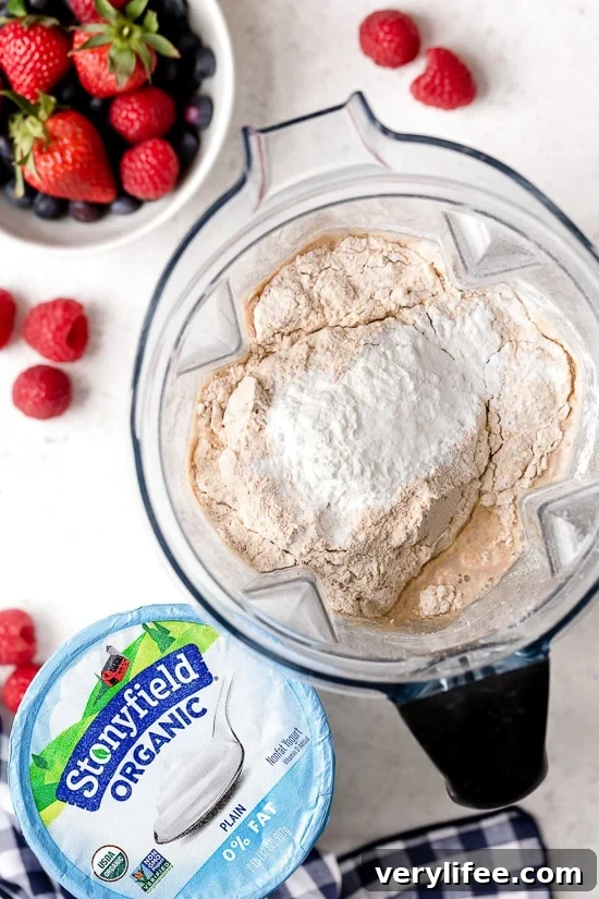Whip up these protein-packed Yogurt Waffles for breakfast and freeze the rest for easy meal prep!