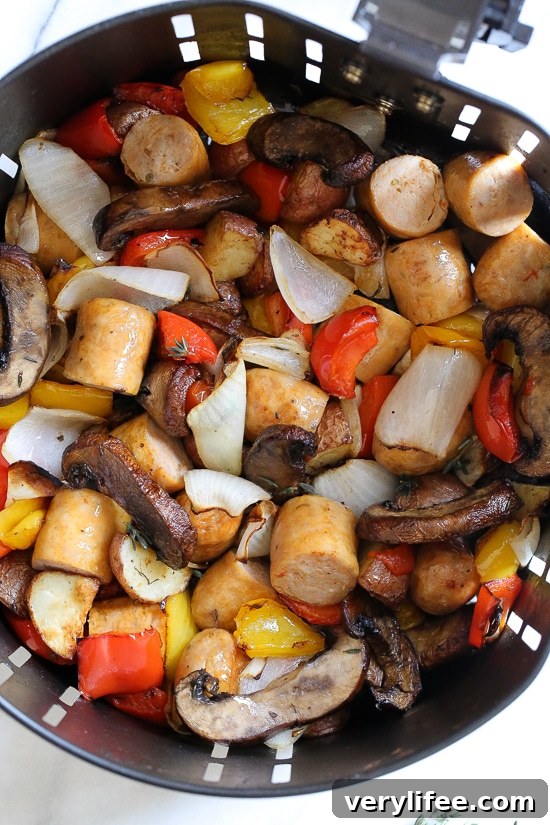 Preorder Skinnytaste Air Fryer Cookbook: Free 39-Page Bonus 6 Air Fryer Sausage and Peppers with Potatoes and Mushrooms
