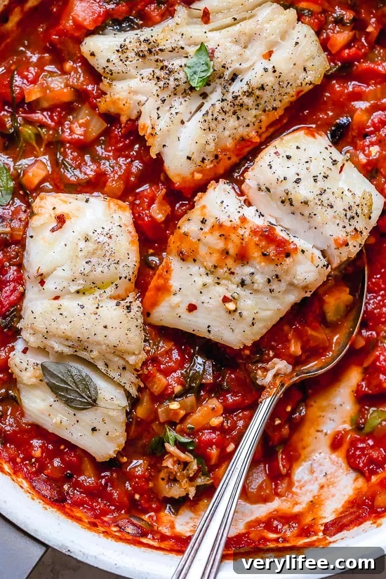 Close-up of Mediterranean Sea Bass with sauce.