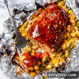 Campfire Dinner Meatloaf Foil Packets