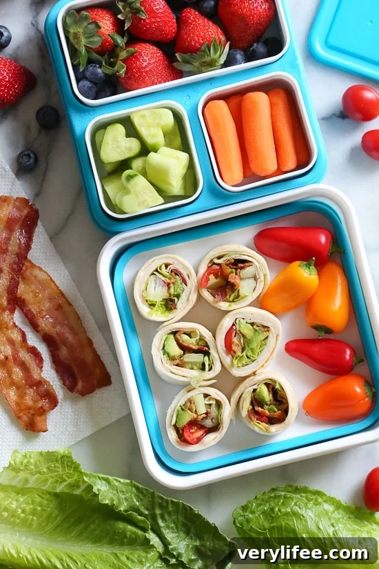 Turkey and Avocado BLT Roll-Ups 2 These easy BLT Roll Ups with Turkey and Avocado are delicious and perfect for school lunch.